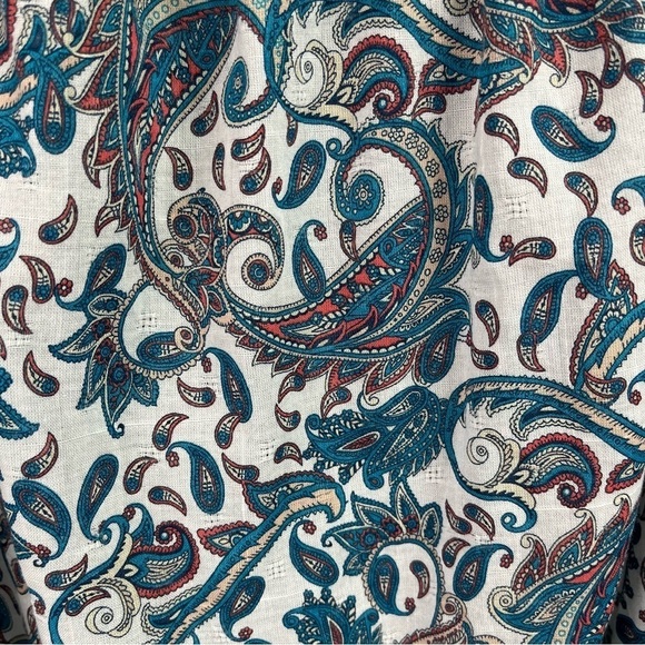Terra & Sky Womens Top Paisley Print Flutter Sleeves Blouse 2X 20W 22W - Picture 7 of 10
